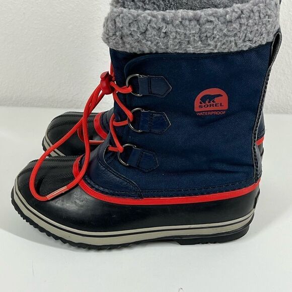 Winter boots Sorel size 6 Waterproof Blue Red - Picture 1 of 11